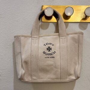 Tory Burch Cream Canvas Tote
